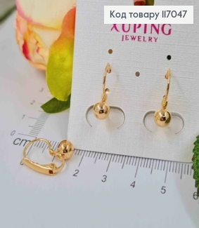 Серьги шарика, 1,5см, франц. зам. Xuping 18K 117047 фото