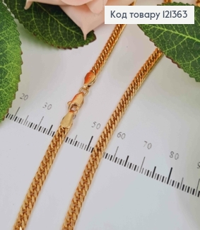 Ланцюжок 5мм, довжина 50см, плетіння ПАНЦИРНЕ, Xuping 18K 121363 фото