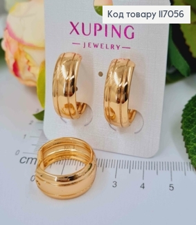 Серьги кольца 2см, шир.9мм, Xuping 18K 117056 фото