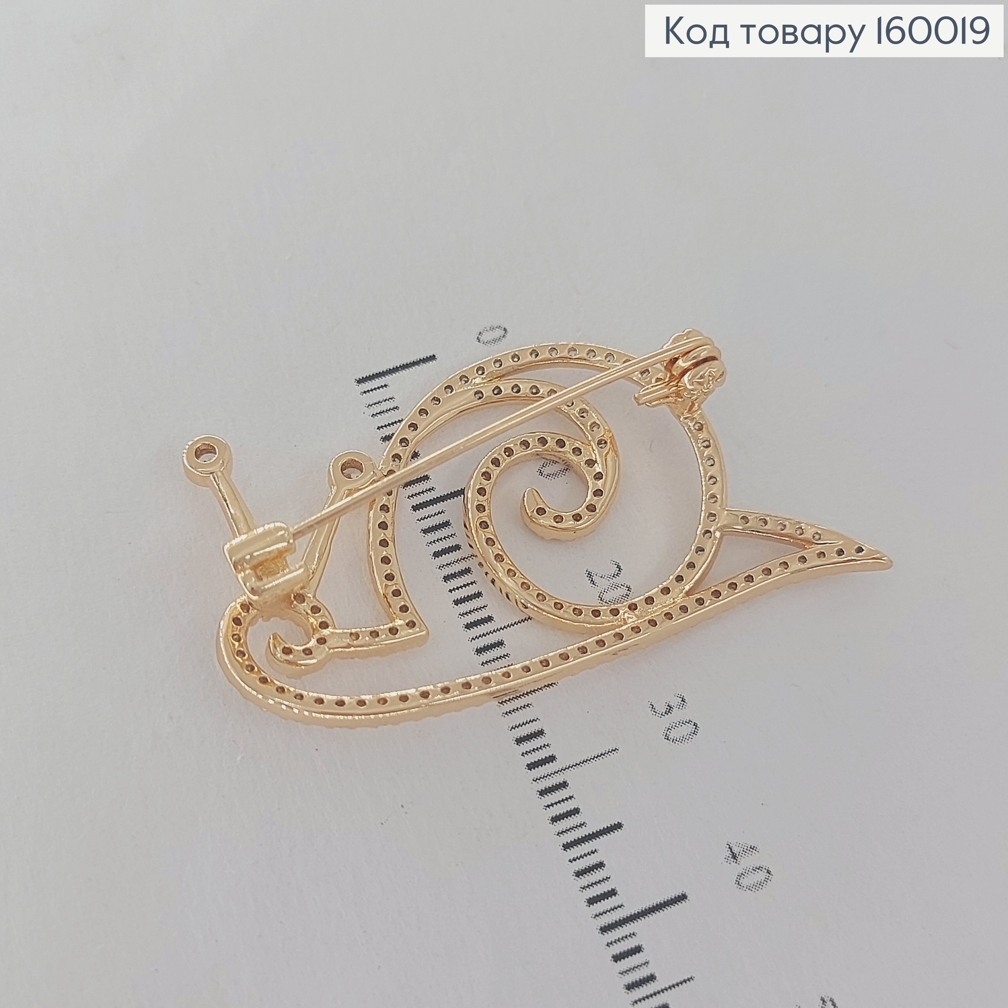 Брош Улитка с камнями    18К  Xuping 160019 фото 2