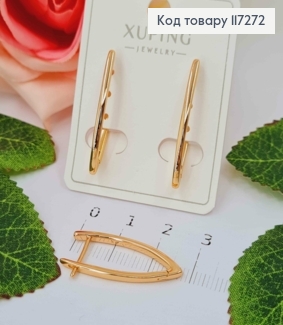 Серьги СТРЕЛЫ, длина 2,9см, англ. зам. XUPING 18K 117272 фото