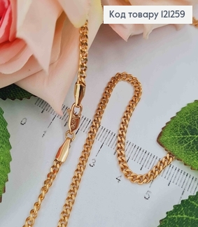 Ланцюжок 3мм, довжина 60см, плетіння ПАНЦИРНЕ, Xuping 18K 121259 фото