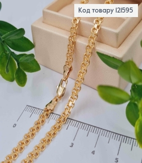 Цепочка плетения БИСМАРК, ширина 4мм, длина 50см, Xuping 18К 121595 фото