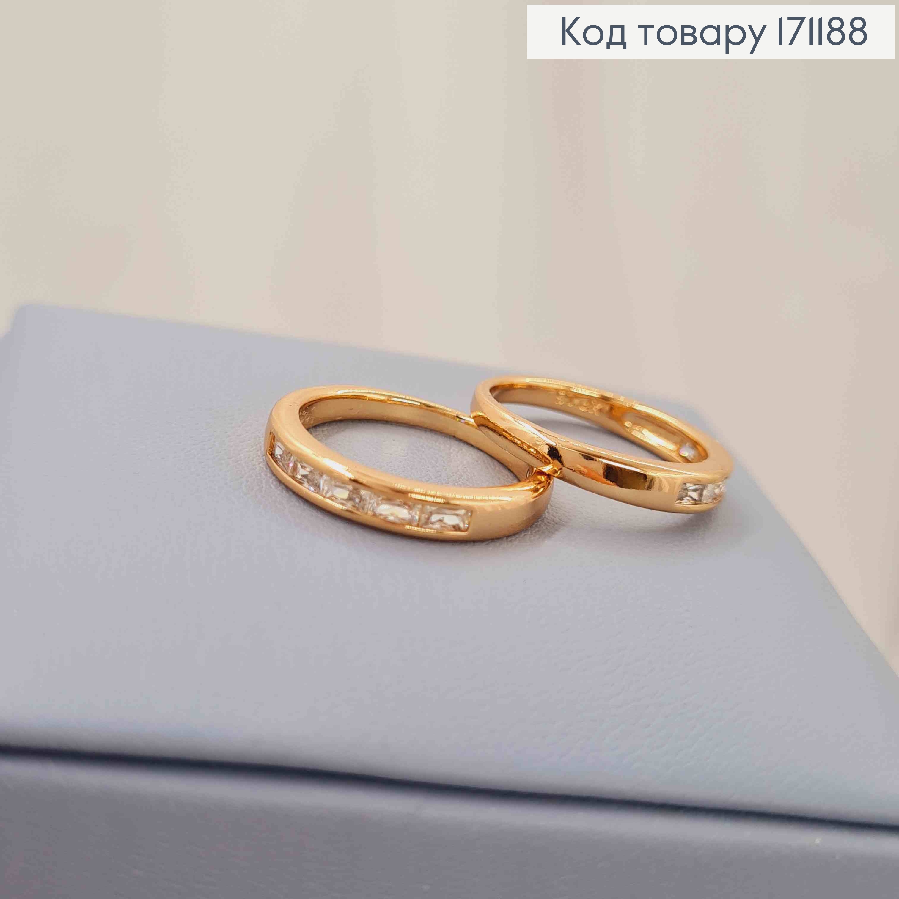 Кольцо украшено Блестящими камешками, Xuping 18К 171188 фото 2