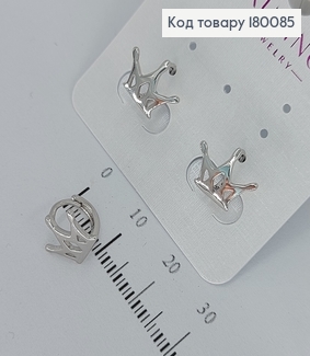 Серьги  кольца Корона медицинское золото Xuping 180085 фото