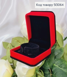 Коробка велюр Квадратна, червона 9х9х4,5см 513064 фото