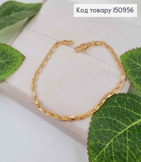 Браслет, плетение улитка, шир. 3,5мм, длина 20,5см, Xuping 18K 150956 фото