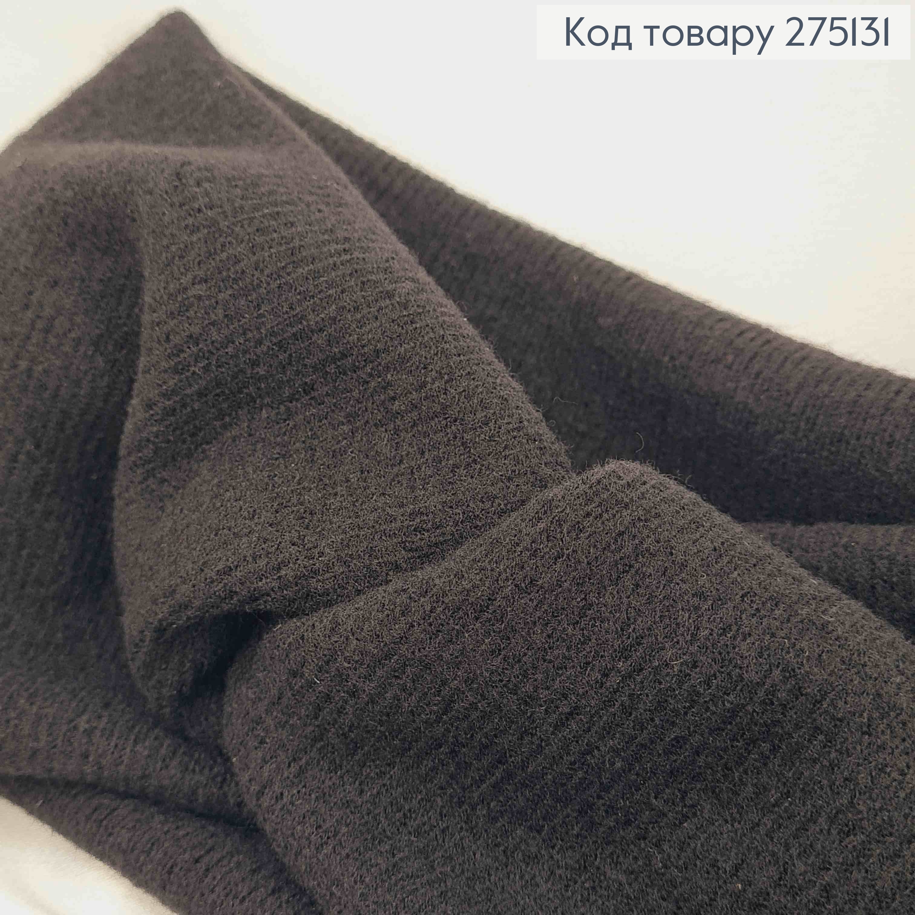 Повязка чалма, Ангора-Мягкая-Качественная, рубчик, ЧЕРНОГО цвета, 42*12см, ручная работа, Украина. 275131 фото 2