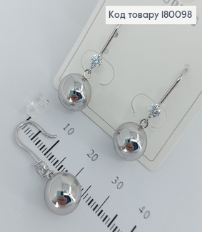 Серьги  подвески Кули медицинское золото Xuping 180098 фото