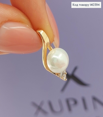 Кулон с жемчужиной и камнями медицинское золото Xuping 140394 фото 3