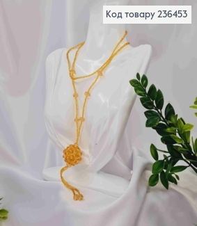Бижутерия на шею из Бисера и Бусин, 82см, Лимонного цвета, Hand Made 236453 фото
