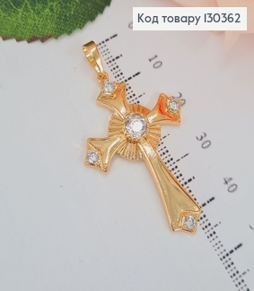 Крестик 4.5 см * 2.5 см с камнями Xuping 18K 130362 фото