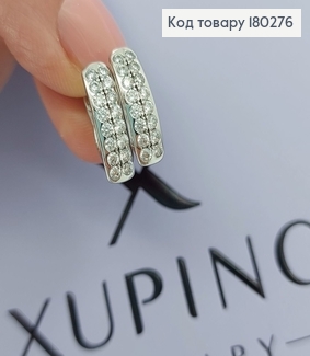 Серьги    с камнями  серебро 18К Xuping 180276 фото