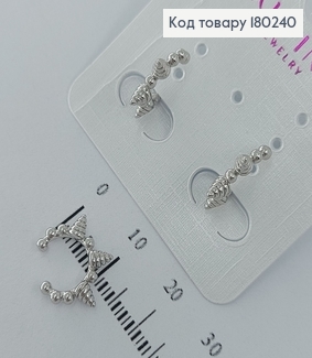 Серьги на хрящ шипы  родированые медзолото Xuping  180240 фото