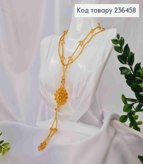 Бижутерия на шею из Бисера и Бусин, 68см, Лимонного цвета, Hand Made 236458 фото