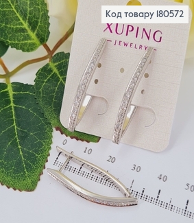 Сережки стріли 4см в камінцях  родовані Xuping 180572 фото