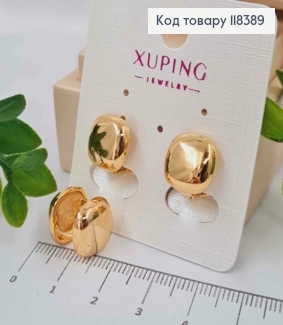 Серьги кольца "Квадратные", 1,2*1,2см, Xuping 18К 118389 фото
