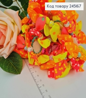 Резинка дитяча (50шт/уп), Солоха з Бусинками, Яскравих кольорів, 3см 245167 фото