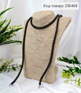 Бижутерия на шею Шнурок украшен Стразами, 119см, Черного цвета, Fashion Jewelry 236468 фото