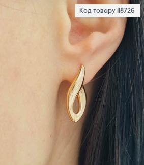 Сережки "Фігурні", довжина 2,1см, застібка кільця, XUPING 18K 118726 фото