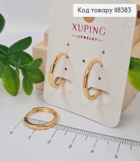 Серьги кольца "Граненые", диаметр 1,7см, Xuping 18К 118383 фото