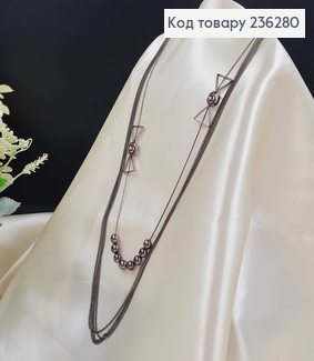 Бижутерия на шию (длина 85+4см) Цвет металик "Символика" Fashion Jewelry 236280 фото