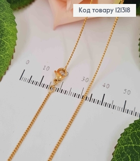 Ланцюжок 1мм, довжина 50см, плетіння ПАНЦИРНЕ, Xuping 18K 121318 фото