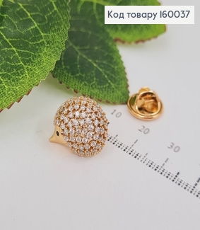 Брошь Ежик  2*1,5см  с камнями uping 160037 фото