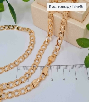 Цепочка Панцирное плетение, шир. 5мм, дл. 50см, Xuping 18K 121646 фото