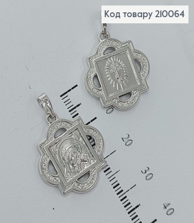 Іконка Богородиця 2*2см родоване  Xuping 210064 фото