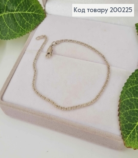 Браслет родованный, Плетение кофейное зернышко, шир.2мм, дл. 19см, Xuping 200225 фото