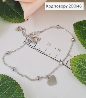 Браслет родированый "Простая любовь", длина 17+5см, Xuping 18 200146 фото