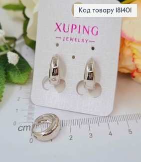 Серьги кольца, расширенные, 1,5см, Xuping 18K 181401 фото