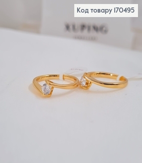 Кольцо с одним камнем 4мм Xuping 18K  170495 фото