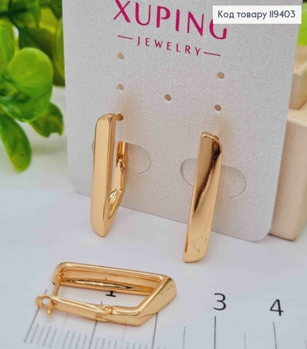 Серьги "Stylish", 2,2см, английская застежка, Xuping 18К 119403 фото 2