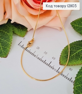 Цепочка плетения снейк граненый, 1мм, 50см, Xuping 18K 121103 фото