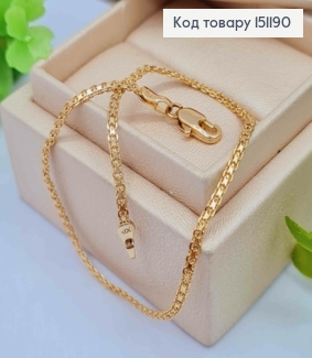 Браслет плетение БИСМАРК, ширина 2мм, длина 18см, Xuping 18K 151190 фото
