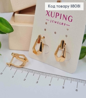 Серьги "ГЛОРИЯ", 1,5см, английская застежка, Xuping 18К 118081 фото