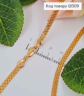 Ланцюжок плетіння французький бісмарк, шир.3мм, довж. 45см, Xuping 18K 121309 фото