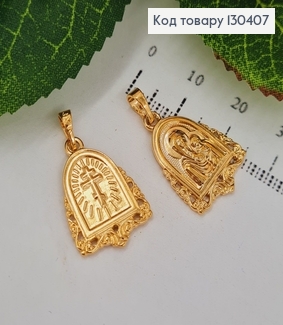 Иконка Божья Матерь с маленьким Иисусом 2*1,5см, Xuping 18K 130407 фото