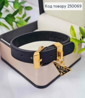 Браслет Эко Кожа, PRADA milano, 21см, лимонного цвета, сталь Stainless Steel 250069 фото