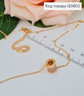 Цепочка 42+5см с подвеской шармом Love   в камнях  Xuping 18K 120802 фото