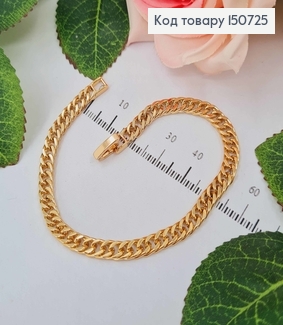 Браслет, панцирне подвійне плетіння, шир.0,4мм, довж. 19см Xuping 18K 150725 фото