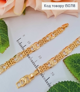 Браслет "Golden River" з камінцями, 0,6см, довж. 17+2,5см Xuping 18K 150718 фото