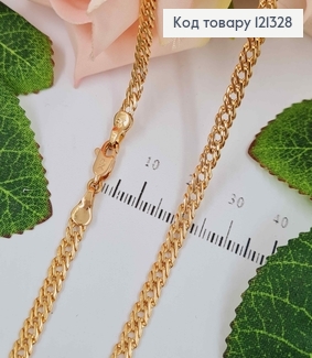 Ланцюжок, подвійне ромбове плетіння, довж. 54см, шир. 4мм, Xuping 18K 121328 фото
