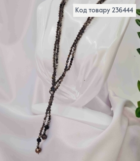 Бижутерия на шею из бусин, 116см, цвета Черный-Металик, Hand Made 236444 фото