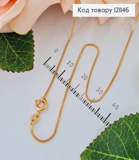 Цепочка, квадратный снейк, дл. 40см, Xuping 18K 121146 фото
