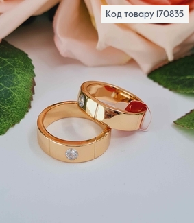 Кольцо, обручальное , с камешком, шир. 5мм, Xuping 18K 170835 фото