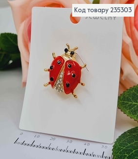 Брошь Божа КОРОВКА, золотого цвета, 2,5см 235303 фото