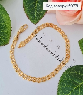 Браслет, плетіння вузликами, шир.0,4см, довж 20,5см, Xuping 18K 150731 фото